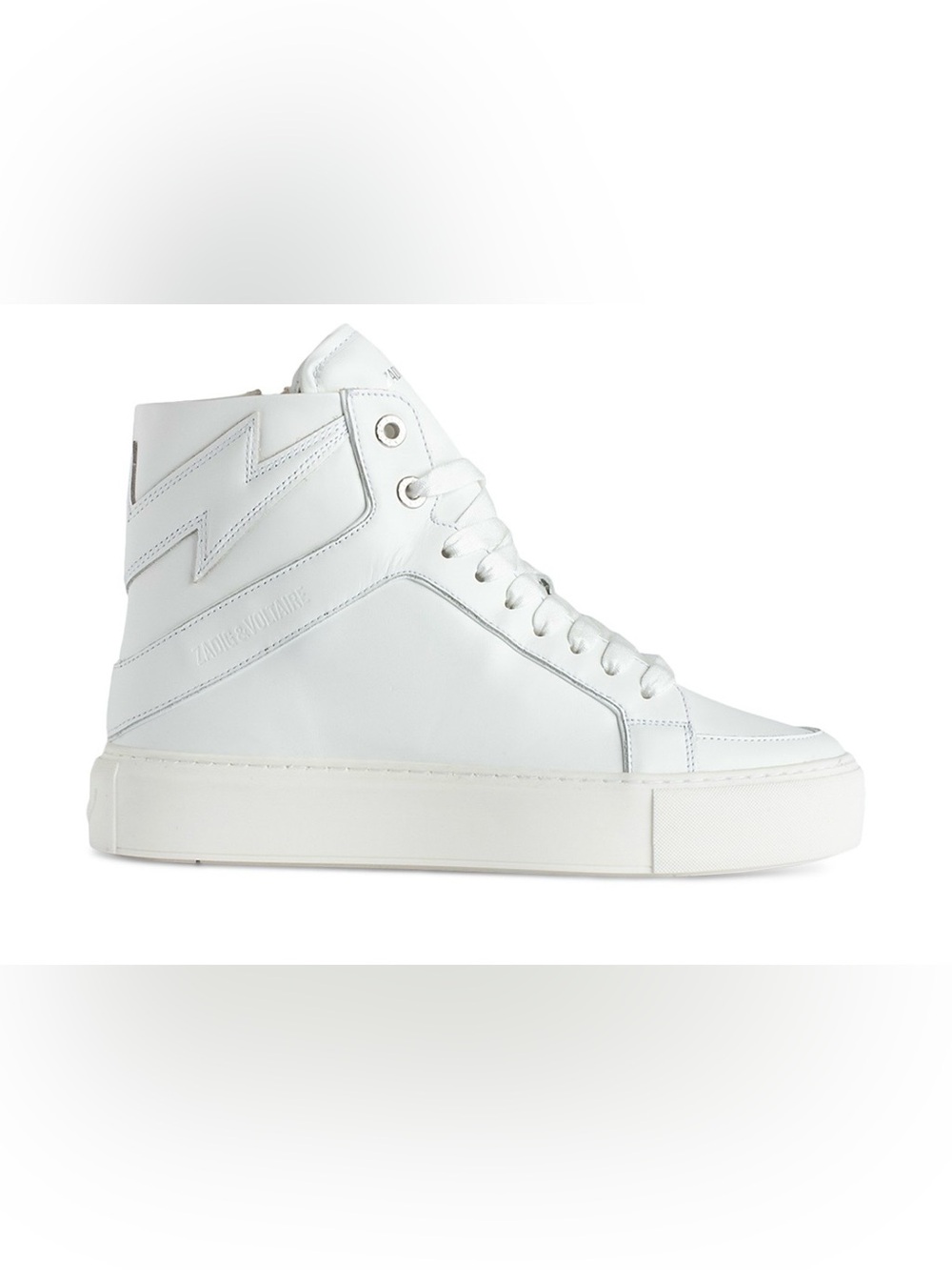ZADIG & VOLTAIRE Women's High Flash High Top Platform Sneakers in Blanc EU41